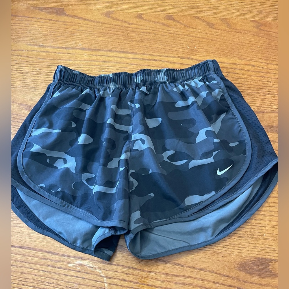 Nike Women's Black Camo Athletic Shorts